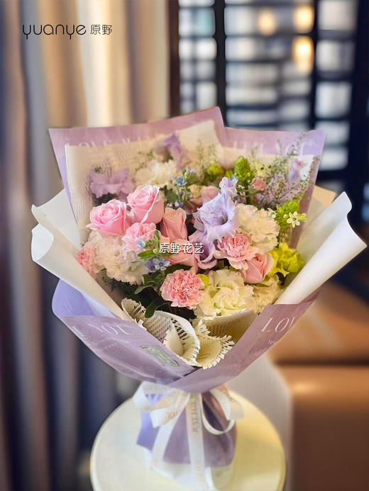 【粉黛佳人】粉玫瑰混搭韩式花束 商品图0