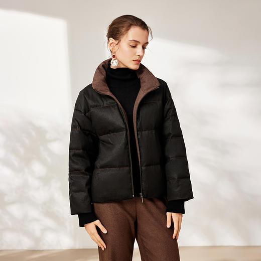 TANGYcollection2025冬季新品商场同款莨绸植物染羽绒服L254015 商品图3