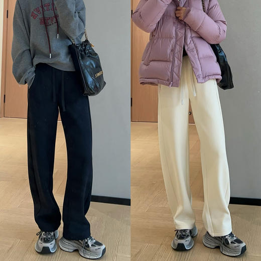 显瘦神裤！加绒加厚松紧高腰阔腿香蕉卫裤休闲裤女2025秋冬款！ 商品图0
