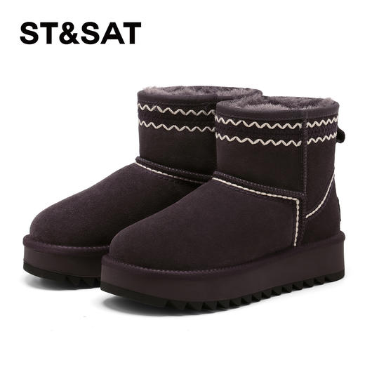 星期六时尚百搭保暖厚底雪地靴SSD4118C5V 商品图8