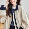 馥迦高级感撞色立领中长款风衣 商品缩略图7