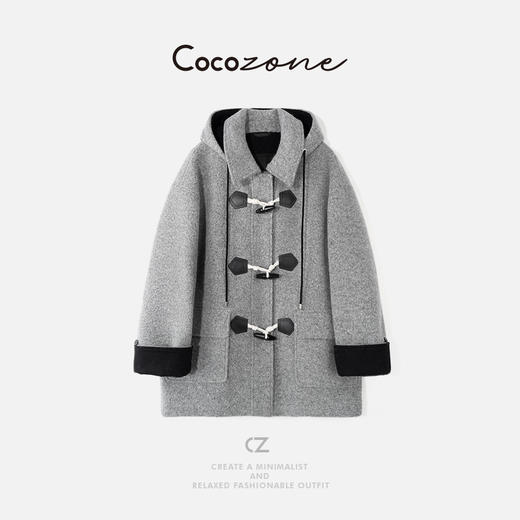 COCO ZONE 刘一一 "布莱恩"羊毛羊驼混纺连帽外套 CD2A2528 商品图0