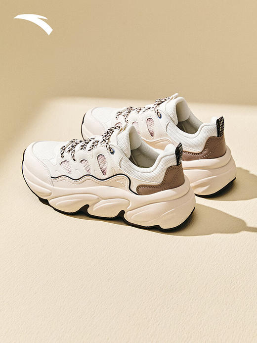 安踏萌爪鞋丨老爹鞋女鞋厚底增高秋冬潮流透气运动休闲鞋子122538880 商品图5