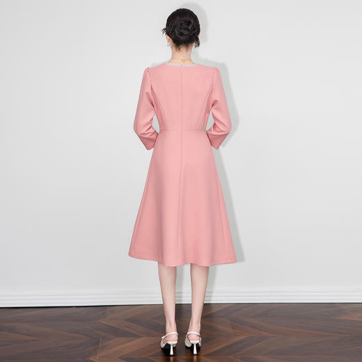 「高货wl」全新升级【铂金会员339/天猫459/差价120】(71406)洛诗琳轻奢名媛小香风连衣裙2025秋冬气质收腰重工钉珠裙 商品图2