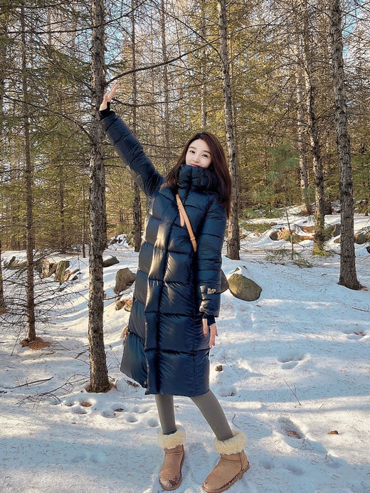 清仓特价90白鸭绒或鹅绒黑⁥金长款羽绒服 商品图8