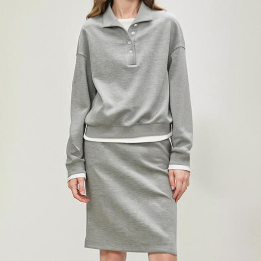 馥迦休闲时髦运动风卫衣半裙套装 商品图2