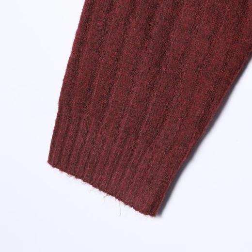 2161SDSA男士秋冬新款痞帅男装韩版简约纯色竖纹圆领毛衣慵懒风针织衫 商品图3