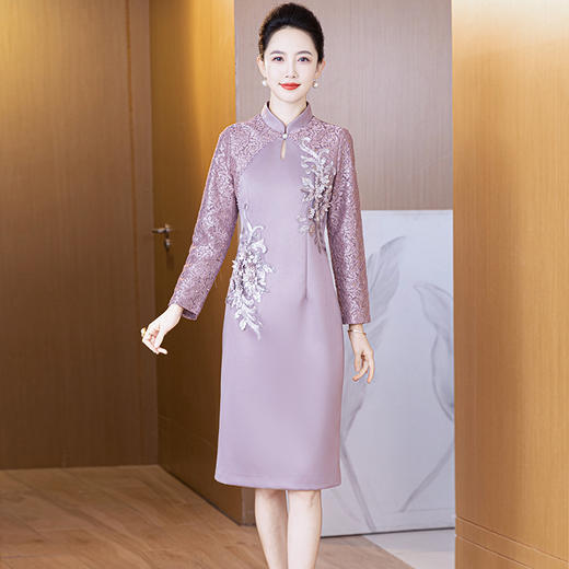 LC 2549新中式国风高贵旗袍礼服裙 商品图0