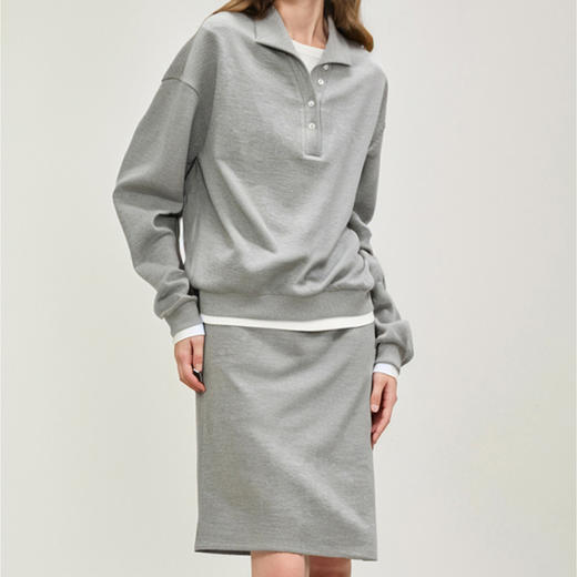 馥迦休闲时髦运动风卫衣半裙套装 商品图1