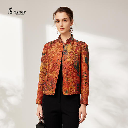 TANGYcollection2025冬季新品商场款中国风锦俗女士短外套L254027 商品图0