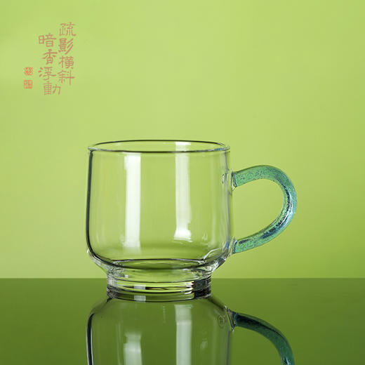 暗香疏影凤颜水月杯品杯高档手把玻璃杯防烫茶杯创意品茗杯品杯 商品图3