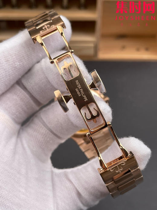 3K百达翡丽运动优雅系列 鹦鹉螺7118 全玫金钻圈白盘 女士腕表 324一体机 商品图6