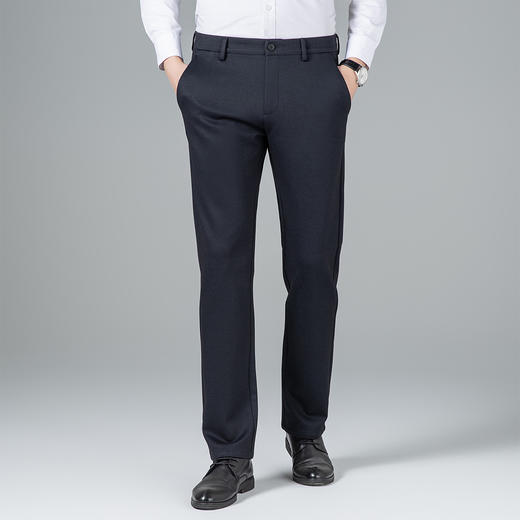 【莫代尔绵羊毛】罗蒙秋冬款休闲裤男士混纺针织不易起皱裤子磨毛内里舒适长裤子 商品图3