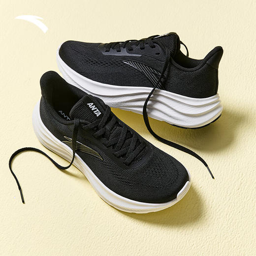 安踏（ANTA）轻云2丨跑步鞋女网面透气运动鞋轻便软底耐磨休闲鞋女122535509R 基础黑-6 商品图3
