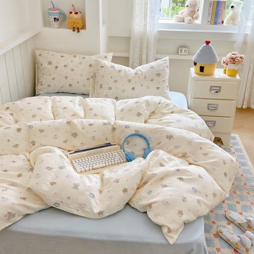 【全棉双层纱四件套】A类全棉，高密高支！轻薄透气，柔软丝滑，亲肤舒适！双层立体组织，紧实耐用！还会越洗越软糯！AB版面设计，层次丰富！【LL—X】 商品图0