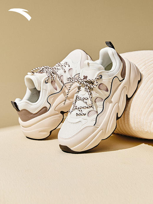 安踏萌爪鞋丨老爹鞋女鞋厚底增高秋冬潮流透气运动休闲鞋子122538880 商品图7