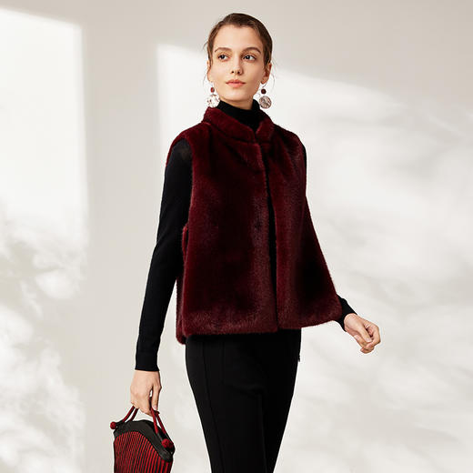 TANGYcollection2025冬季新品商场同款莨绸双面穿女士马夹L254014 商品图3