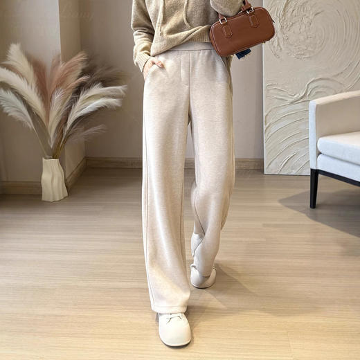 秋冬锁死！极简报恩裤！700g羊毛窄阔腿裤显瘦保暖气质裤！ 商品图1