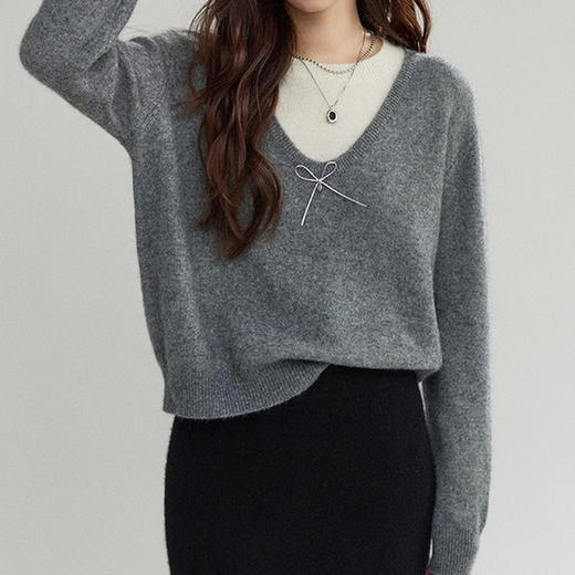 馥迦优雅时髦假两件针织衫HZ022 商品图5