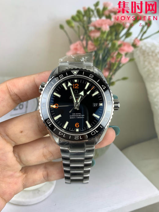 欧米茄VS海马600米系列 VS海洋宇宙 海马GMT两地时 橙黑海马 8605一体机 男士腕表 商品图2