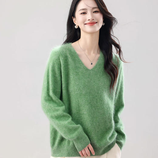毛茸茸 暖呼呼 95%美丽诺羊毛+5%山羊绒 拉毛羊毛衫 圆领/V领/半高领/高领 商品图12