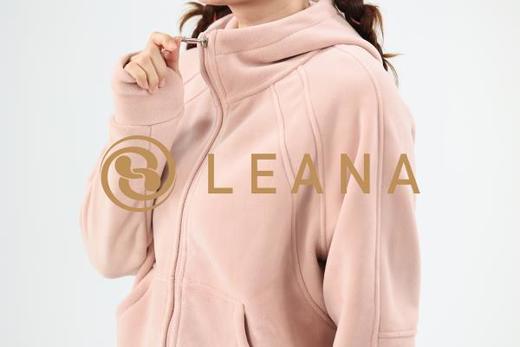 LEANA女士宽松拉链连帽健身运动风加绒外套LN1212 商品图8