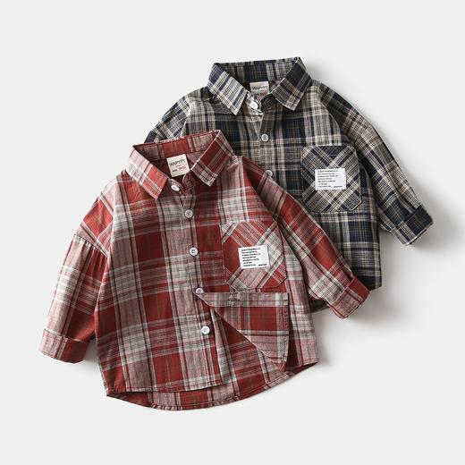 【69元起2件】全棉格子衬衫 2025新款可穿三季儿童纯棉磨毛长袖衬衫 商品图6