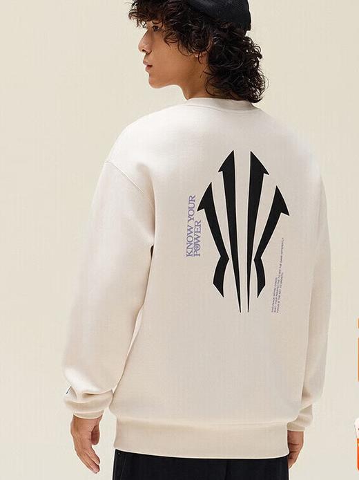 安踏（ANTA）凯里·欧文系列丨卫衣男女圆领背面字母印花落肩套头衫172531712 泥沙灰-1 商品图0