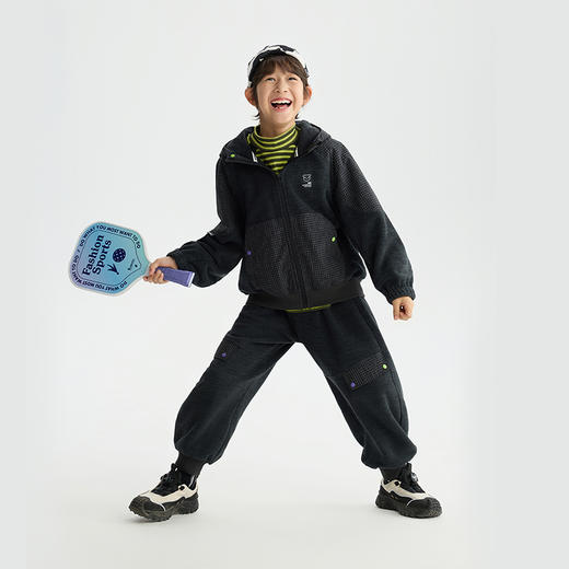 漫画家【松弛格子裤】儿童裤子25秋冬男女童松弛感抗静电保暖长裤 商品图1