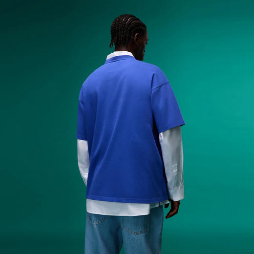 Napapijri 中性徽标印花 Ocelot 棉质圆领短袖平纹针织T恤 蓝色 NP0A4HEWBE1 商品图4