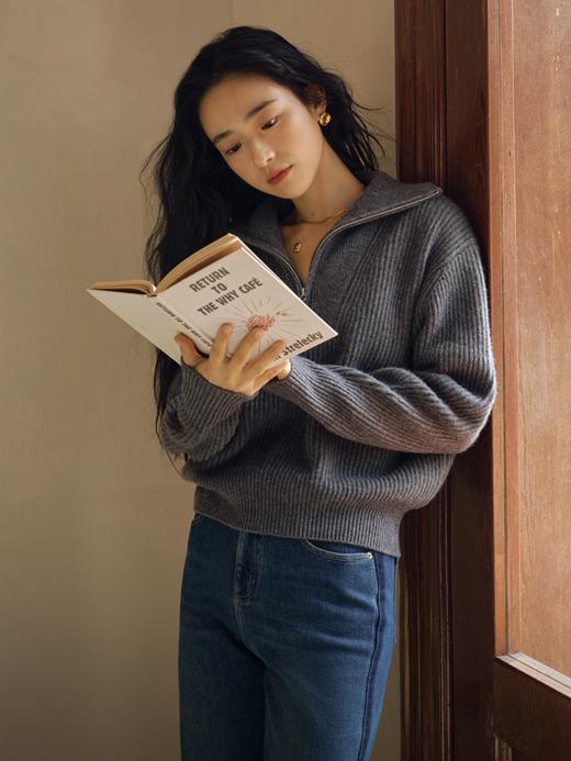 邓肯羊绒polo拉链毛衫FCE4CST177 商品图8