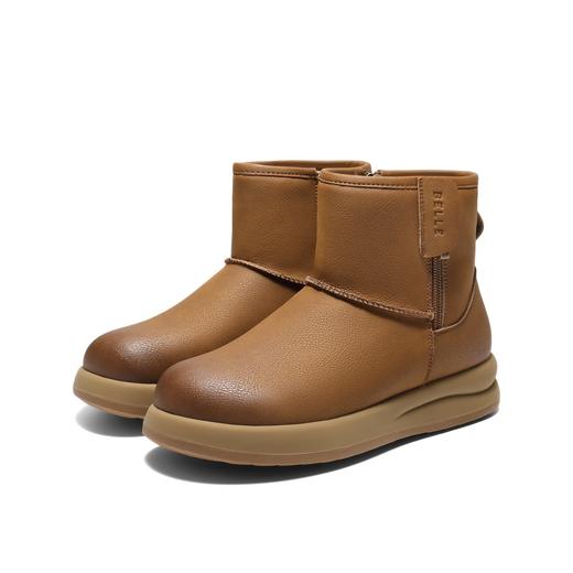 BF楼百丽厚底雪地靴针织羊毛棉鞋冬季新款加绒女靴子保暖短靴E5K1DDD5 商品图0