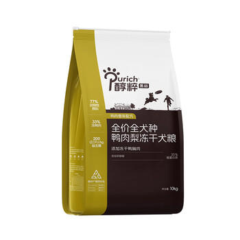 醇粹狗粮黑标鸭肉梨冻干中小型犬泰迪比熊成犬幼犬通用粮清爽泪痕10kg 商品图4