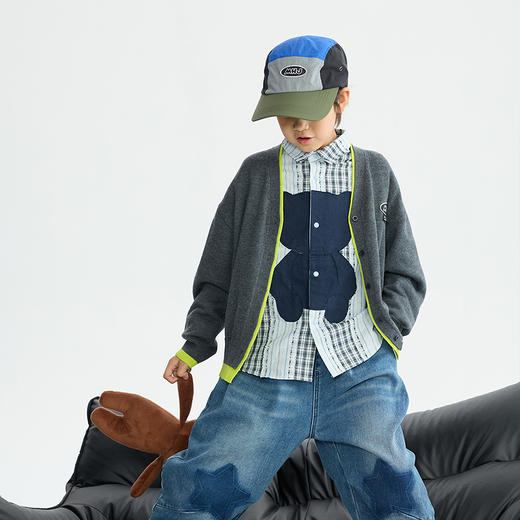 漫画家【棉棉毛衣开衫】儿童针织开衫外套25秋冬男女童保暖外套 商品图1