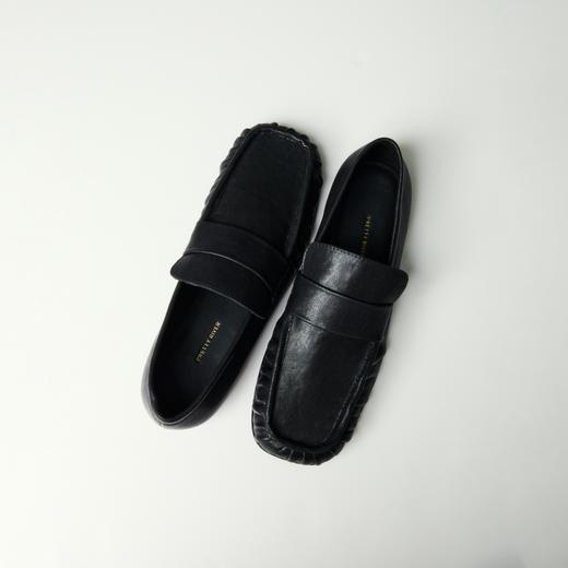 PRETTY RIVER植鞣革方头褶皱乐福 商品图3