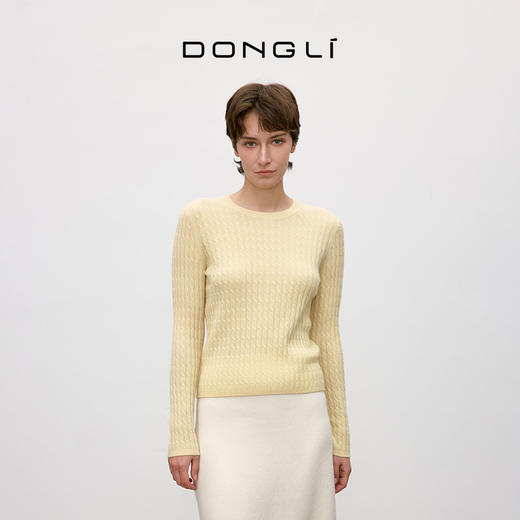 东黎 • 你本珍贵 小山羊绒女士秋季绞花套衫 5497 商品图9