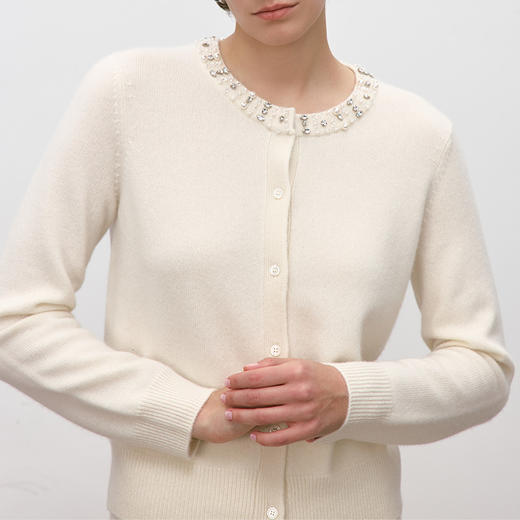 东黎 • 你本珍贵 碎星 山羊绒女士秋季钉钻开衫 5383 商品图7