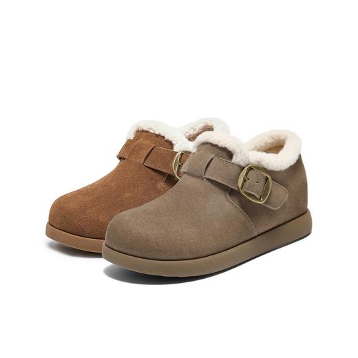 BF楼百丽女靴毛毛勃肯乐福鞋2025冬季新款加绒保暖棉鞋雪地靴E4Z1DDM5 商品图0