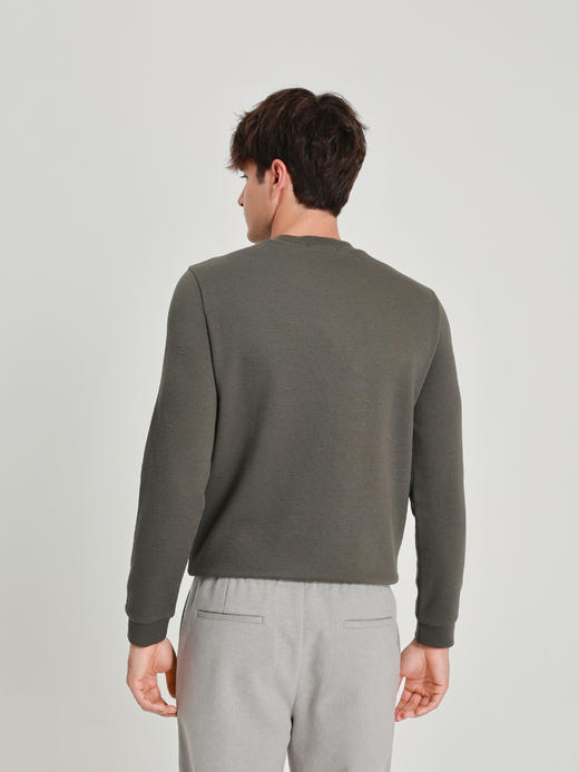 callisto橄榄绿莫代尔混纺卫衣 商品图4