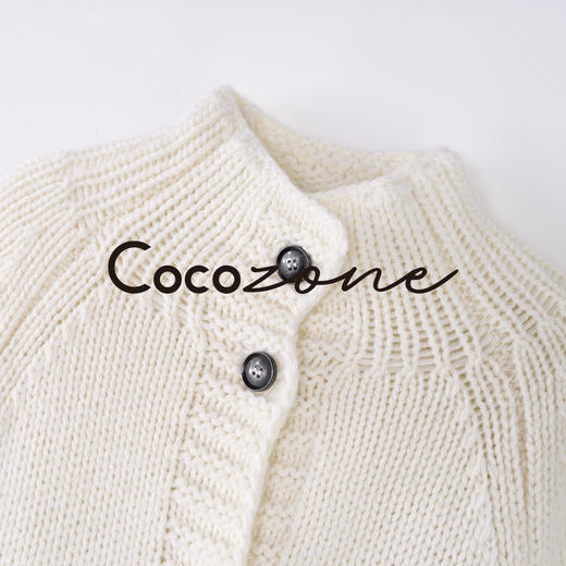 COCO ZONE 刘一一 "手作毛衣"羊毛混纺单排扣毛织上衣 CD1A1531 商品图2