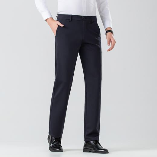 罗蒙秋冬男士休闲裤商务风通勤上班不易褪色舒适百搭立体剪裁如意腰长裤子男 商品图5