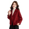 双面呢子大衣短款，西装领通勤简约气质减龄毛呢外套HR-SHIY2612 商品缩略图4