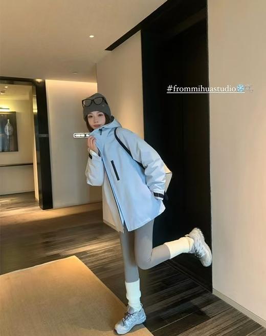 特定冰川蓝户外冲锋衣＋90白鸭绒可拆卸防水冲锋衣羽绒服 商品图10