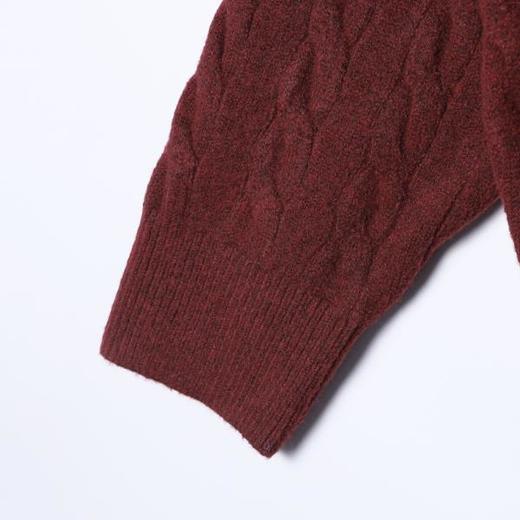 SDSA秋冬新款痞帅男装韩版纽花拼接圆领翻领假两件毛衣简约休闲 商品图3