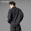 PINLI品立2025秋季新款衬衫领拼接条纹卫衣假两件宽松休闲上衣潮B253109053 商品缩略图2