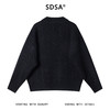 SDSA秋冬新款痞帅男装韩版纽花拼接圆领翻领假两件毛衣简约休闲 商品缩略图4