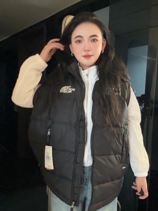 羽绒拼色夹克背心（蕾姐蓝色M黑色S参考） 商品图4