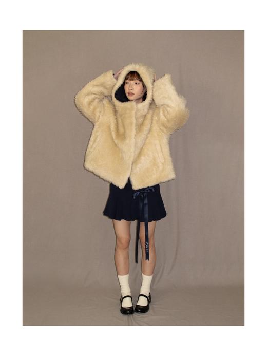 Kaiy Xiao 爱斯基摩人系列 连帽小熊壳子毛绒双面外套 商品图0
