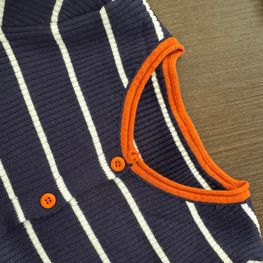 韩系撞色条纹针织开衫 | 韩国跟单大爆款🔥撞色时髦摆脱路人感，含羊毛！【3-5天发货】 商品图6