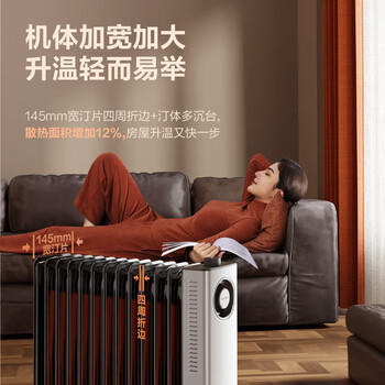 格力（GREE）【年度金榜单品】取暖器电热油汀加热电暖器立式电暖气加热器家用大面积加湿宽片 NDY23-X6022 商品图5